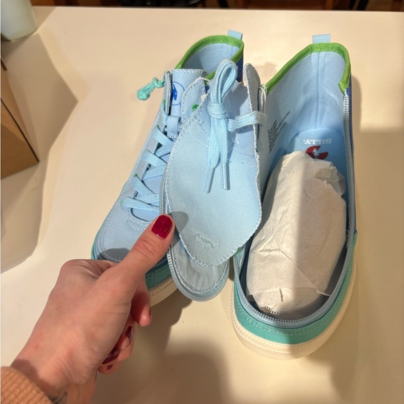 BILLY Vibrant Blue and Green Kids Sneakers - Picture 4 of 6